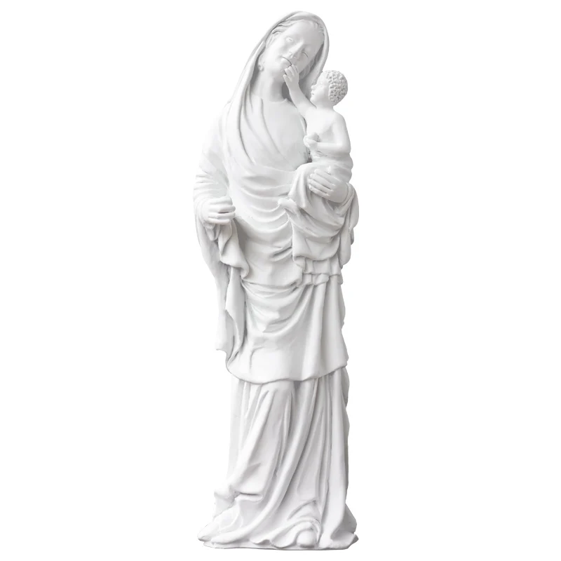 NORDIC STYLE CREATIVE ART BLESSED VIRGIN MARY STATUE FIGURE ART SCULPTURE RESIN CRAFT DESKTOP DECORATIONS FOR HOME R3178
