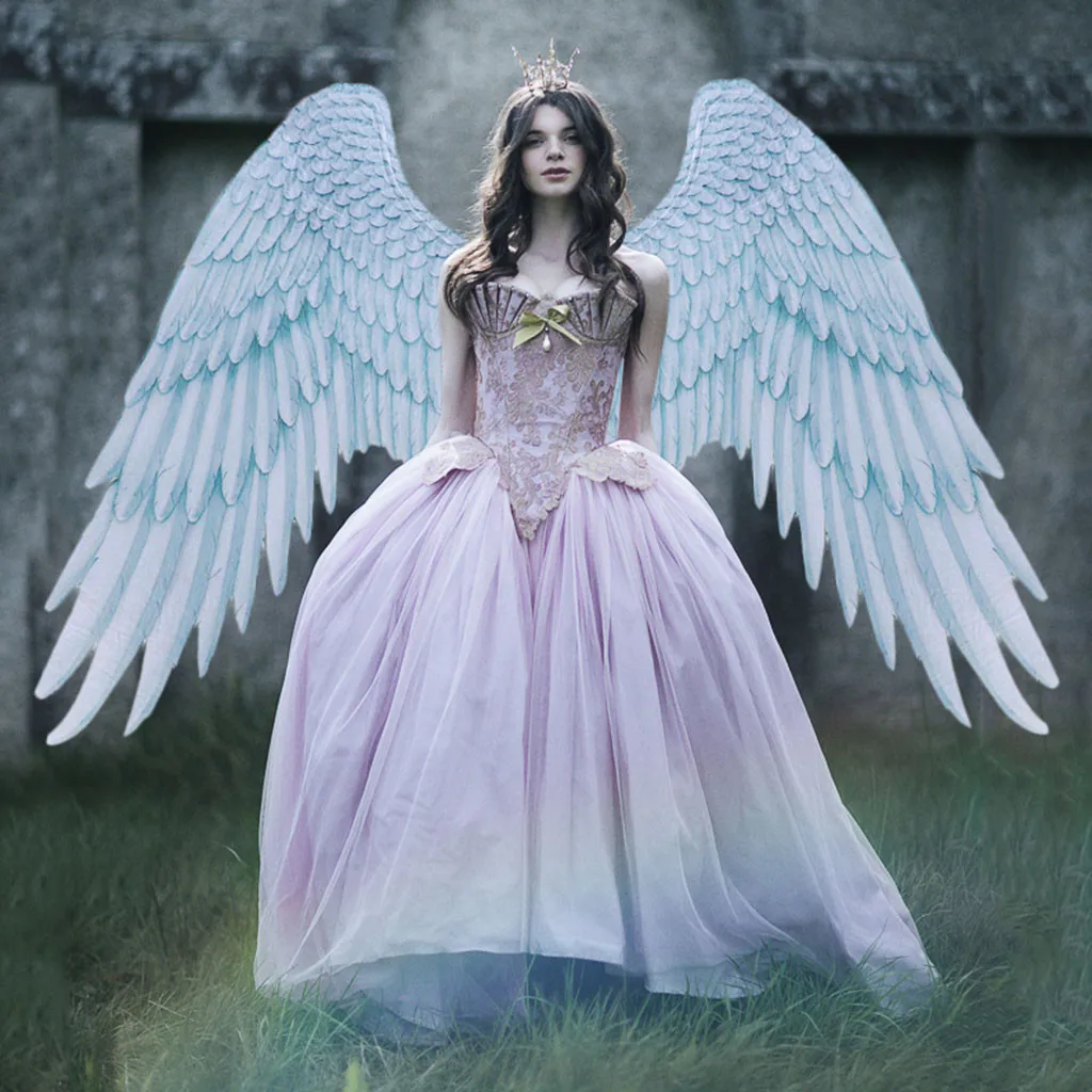 2 шт. крылья реквизит для Хэллоуина ангела птицы перьев Марди гра косплей костюм