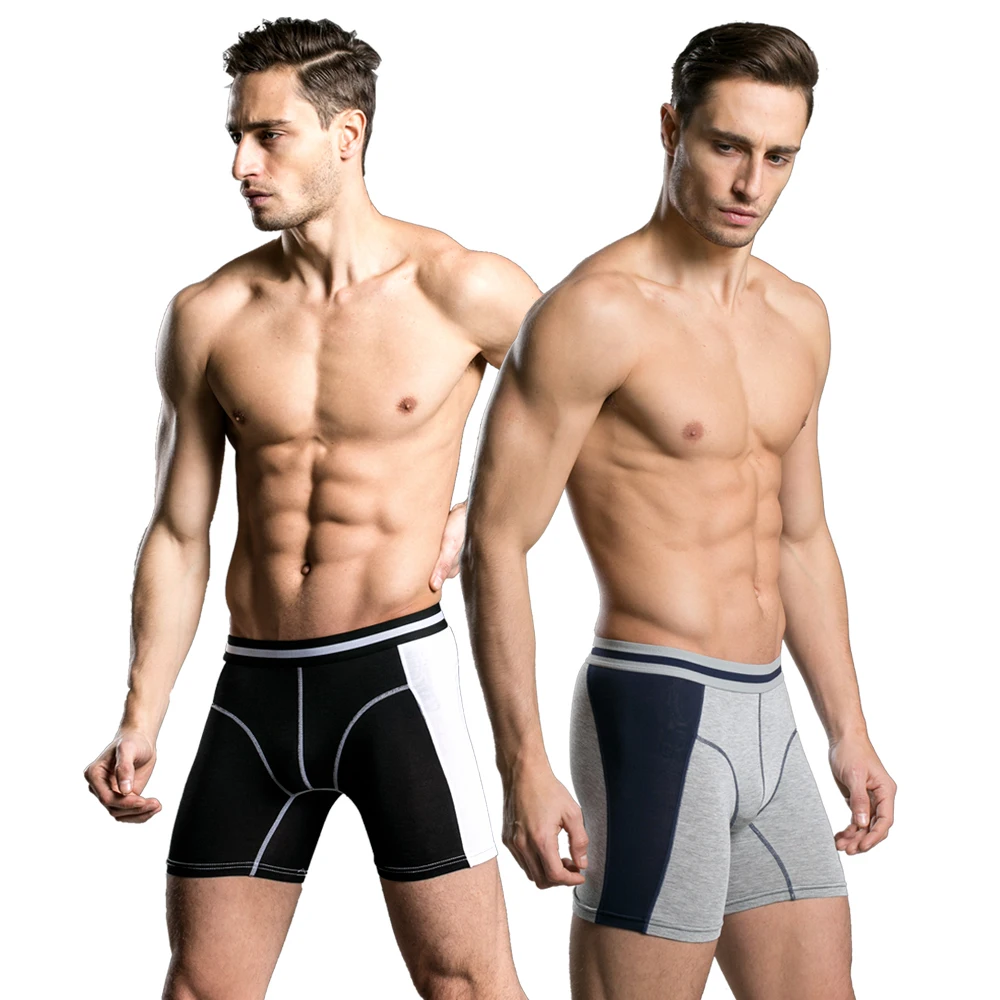 

Male Long Leg Boxer Shorts Modal Underwear Pack Men Smooth Boxershorts 4Pcs/Lot Men's Seamless Underpants Briefs Norcotton