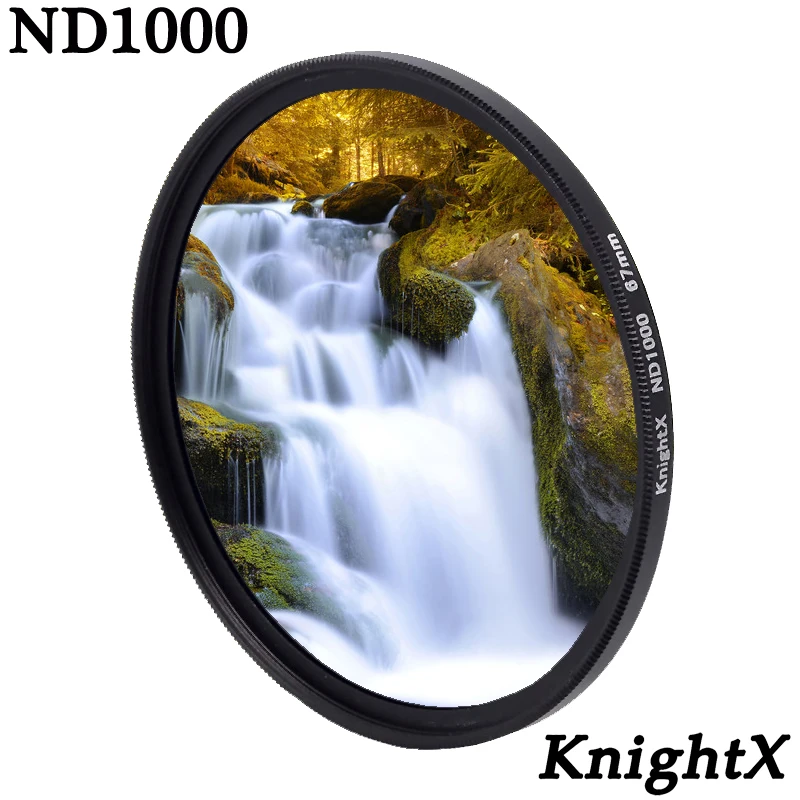 Neutro da Lente da Câmera da Densidade de Knightx Nd1000 para Canon Filtro Sony Nikon D600 Foto 24-105 Acessórios 52mm 58mm 67mm 60d D5100