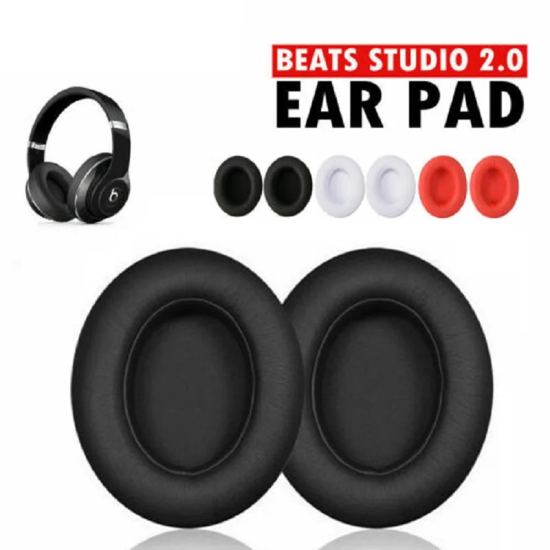 

2pcs/1pair New Soft Replacement Ear Pads PU Leather Ears Cup Cushion for Beats by Dre 2.0 Studio Wireless Headphone Accessories