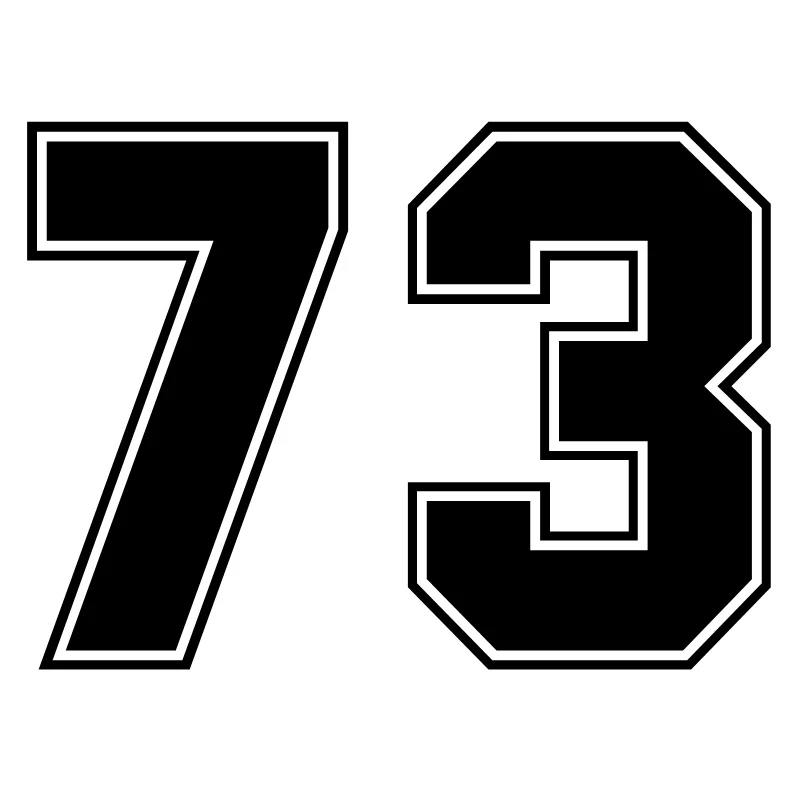 

Personalized Car Stickers Decal Number 73 Car Sticker Reflective Waterproof Auto Decals on Truck Bumper Rear Window 15x11cm