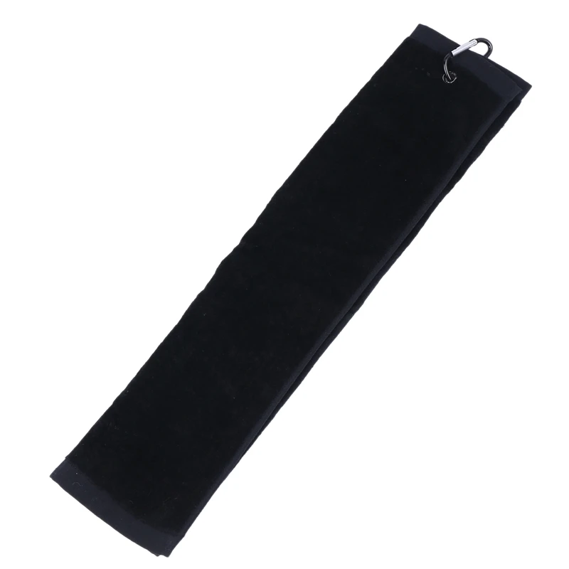 

2 Pieces Microfiber Golf Towel Golf Cleaning Towel with Clip for Golf Yoga Camping Gym (Black, 24inch x 16inch)