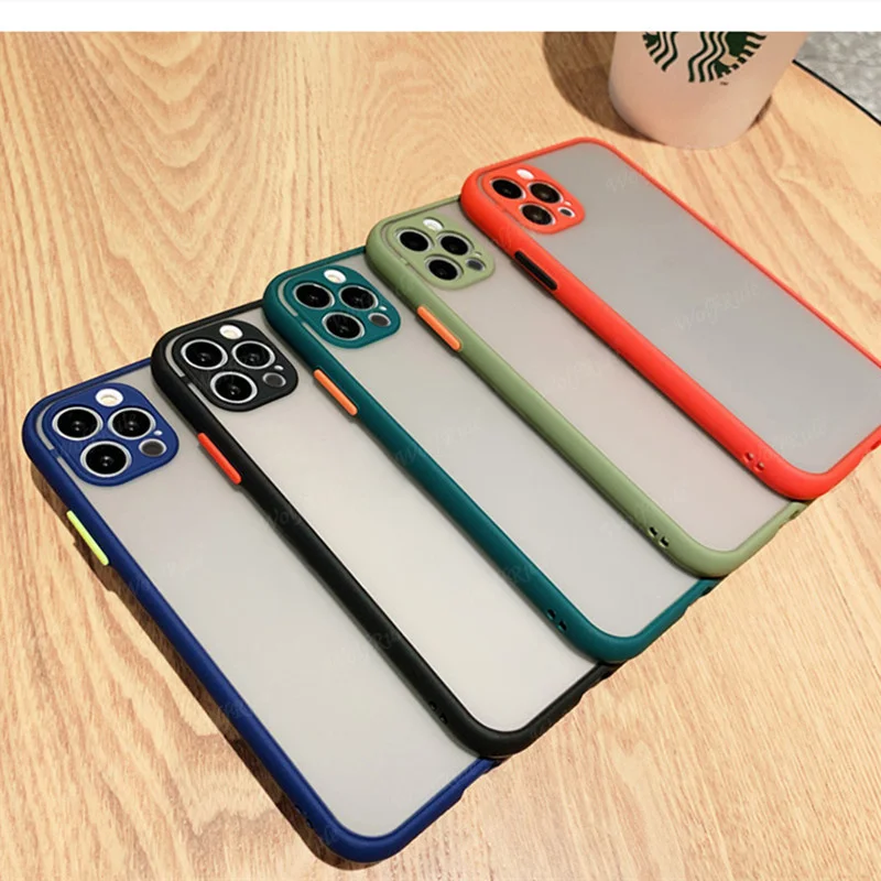 For Cover iPhone 13 Pro Max Case For iPhone 13 Pro Max Capas Silicone Matte Soft Translucent Cover For iPhone 12 13 Pro Max Case