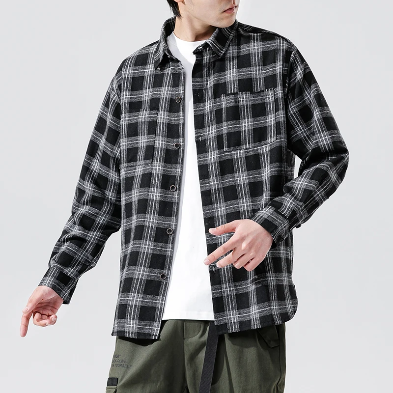 

Рубашка мужская клетчатая, в стиле ретро