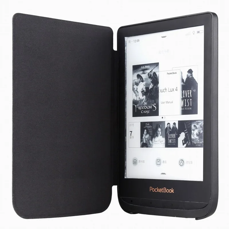 Тонкий кожаный чехол для Pocketbook Touch Lux 4 627 HD3 632 Basic2 616 Ereader|Чехлы планшетов и