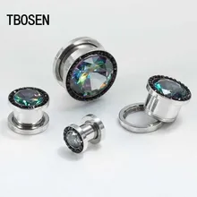 Винт для пирсинга TBOSEN стальной расширитель туннелей серьги