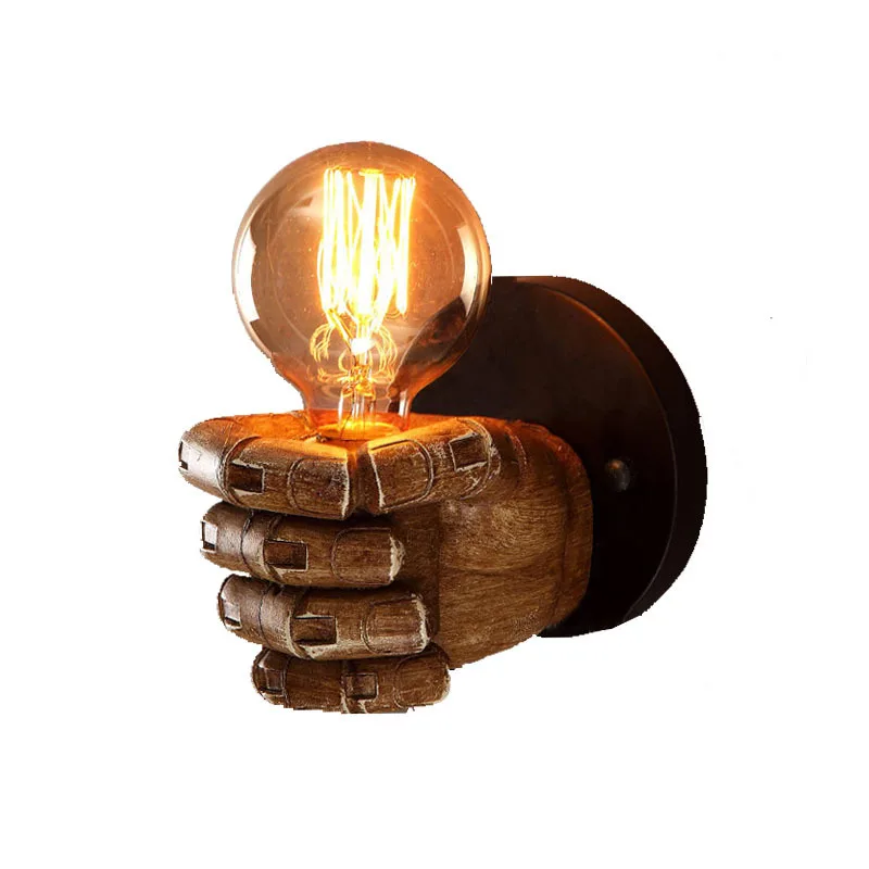 

border retro wall lamp bedroom bedside stair background wall lamp corridor personalized industrial style fist wall lamp