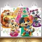 Happy Dacing пение 44 кошки котенок пользовательский фон Дети День рождения ребенка душ Крещение Вечеринка Декор фото фон баннер студия
