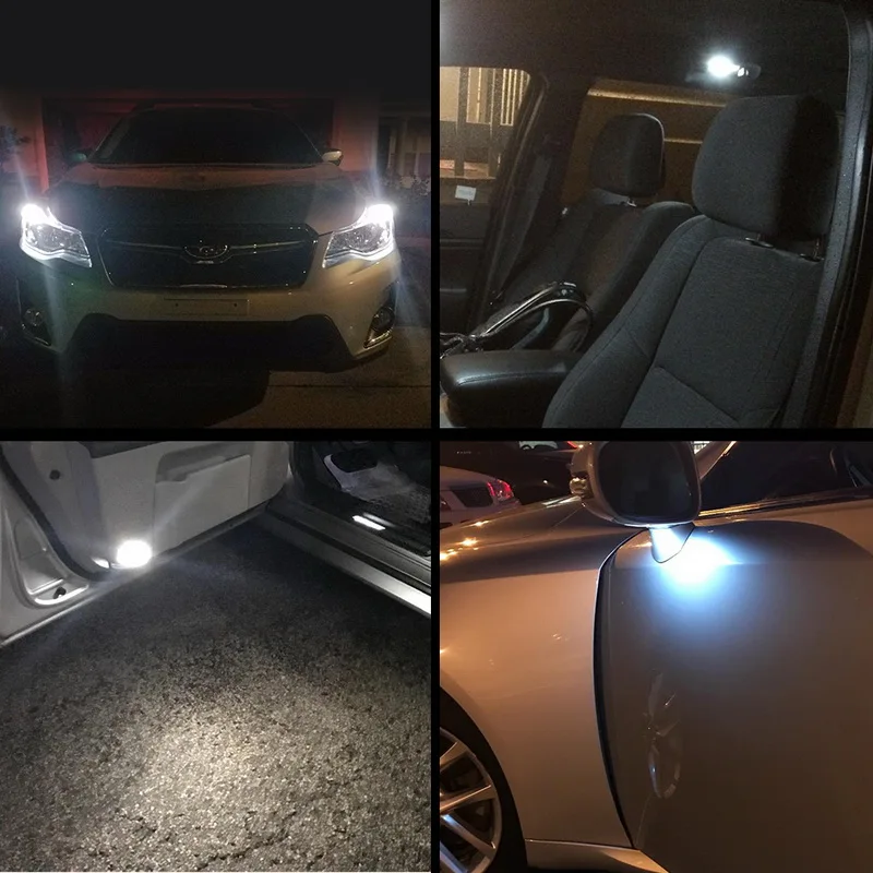 Safego 10 шт. W5W T10 194 168 светодиодный Автомобильный Интерьер лампочки 2 SMD 7020 Авто