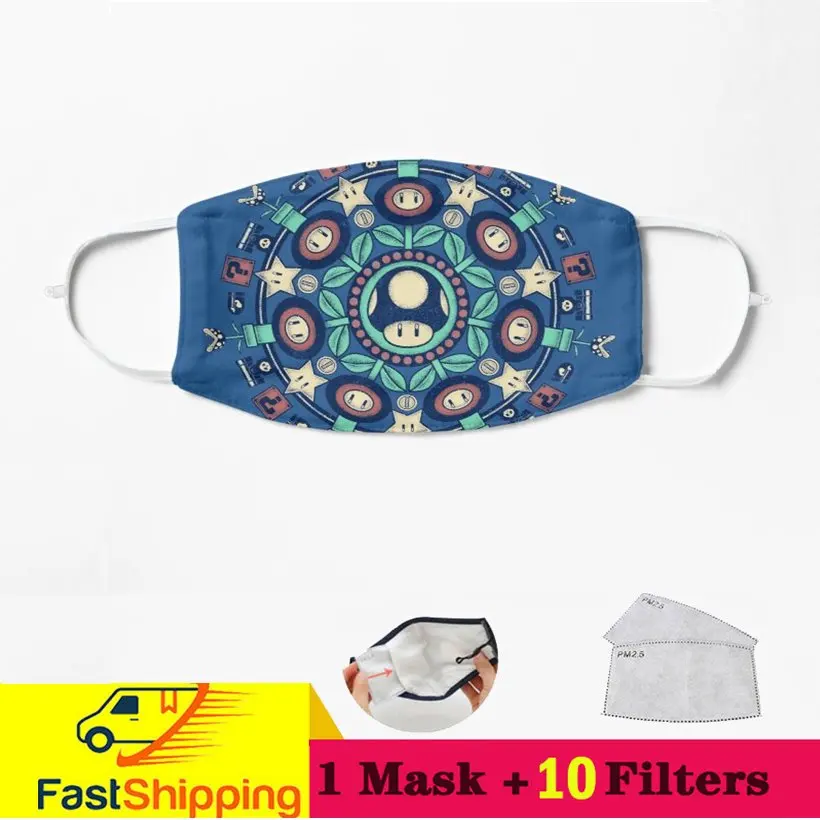 

One Up Mandala This is Хэллоуин летучая мышь ночное лицо Рождественская хлопковая уличная одежда многоразовый моющийся Пыленепроницаемый Чехол для ...