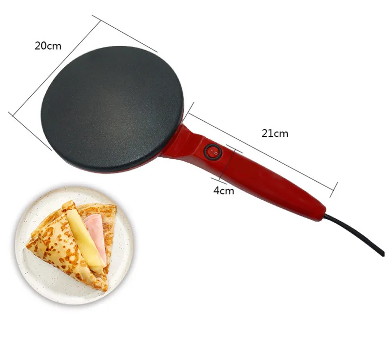

220V/600W Non-stick Electric Crepe Pizza Maker Pancake Machine Non-stick Griddle Baking Pan Cake Machine Kitchen Cooking Tools