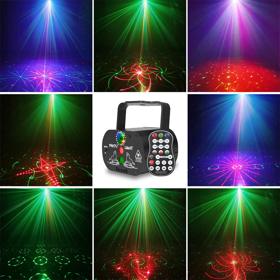 ALIEN RGB Мини DJ диско лазерный светильник проектор USB Перезаряжаемый СВЕТОДИОДНЫЙ