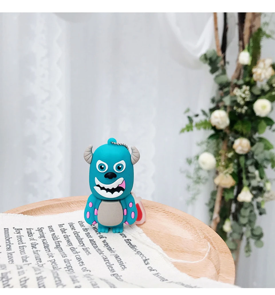 USB 2,0 рюкзак с изображением университета монстров, USB флэш-накопитель 4 Гб оперативной памяти, 16 Гб встроенной памяти, 32 ГБ флэш-накопитель карта памяти, Флеш накопитель с героями мультфильмов флэш-накопитель 8 ГБ 64 Гб 128