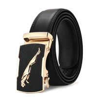 peikong brand mens leather genuine belt black fashion alloy luxury automatic buckle youth leather simple business mens belt