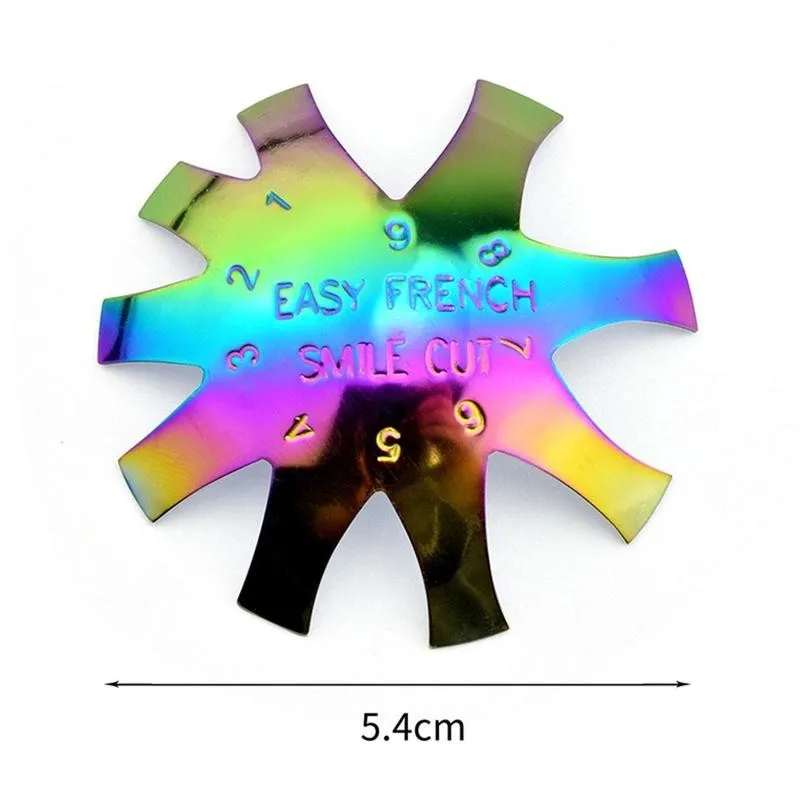 

French Manicure Template French Edge Trimmer 9 Sizes French Nails Cutter Line V Pink Tips Easy Manicure White Nail Smile Ac Z3F8