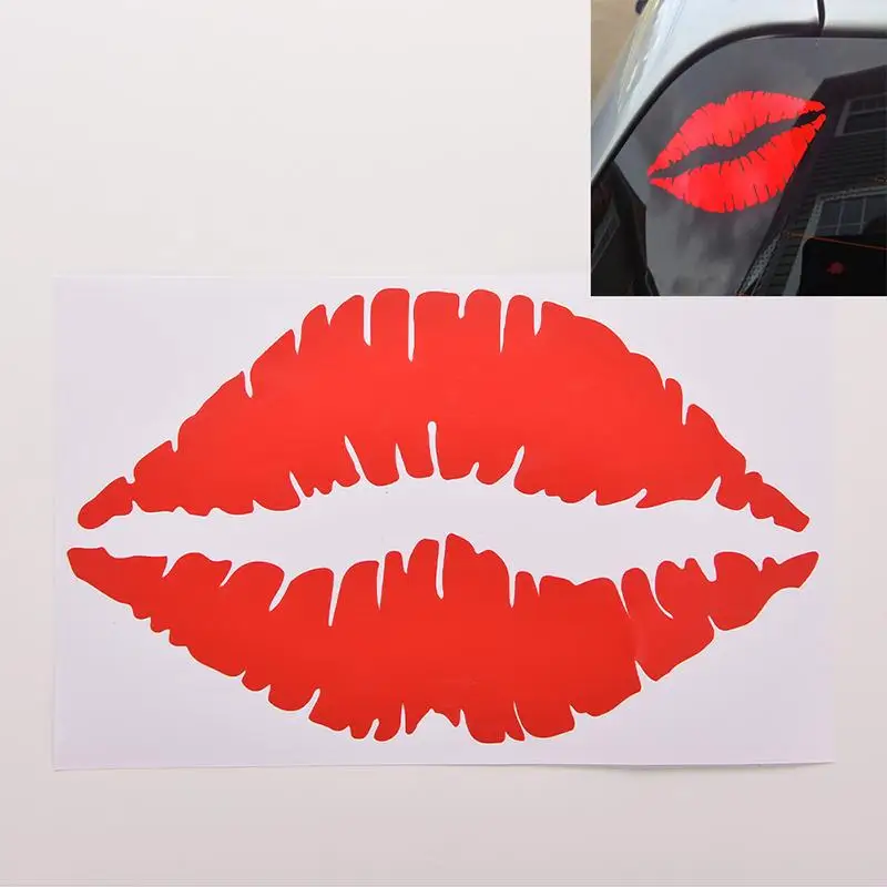 1pc Funny Sexy Lip kiss Print Sticker DIY Waterproof PVC Stickers Motorcycle Accessories Random Color | Автомобили и мотоциклы
