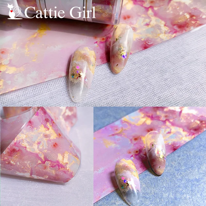 

1roll Marble Stone Nail Foil Transfer Paper Japanese Nails Design Beauty Nail Art Stickers Gold Marbling Foils Tattoo DIY Decals