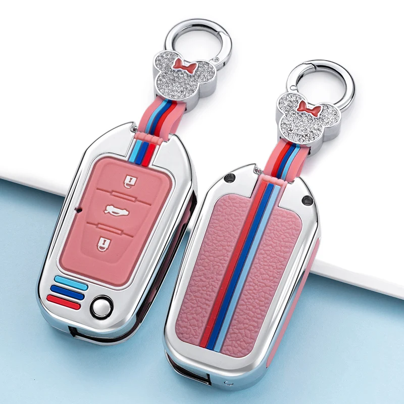 1x Zinc Alloy Remote Car Fold Key Case Cover For Roewe RX5 MG3 MG5 MG6 MG7 MG ZS GT GS 350 360 750 W5 Accessories | Автомобили и