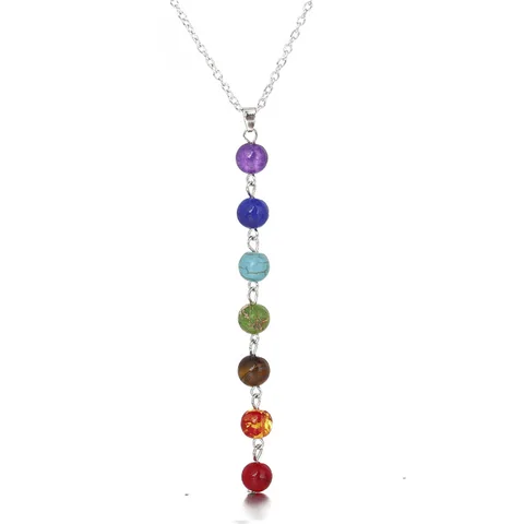 Новинка 2020, Женское Ожерелье из натуральной искусственной кожи 7 дюймов, ожерелье в виде уравновешенной чакры для йоги и рейки, ювелирные подарки