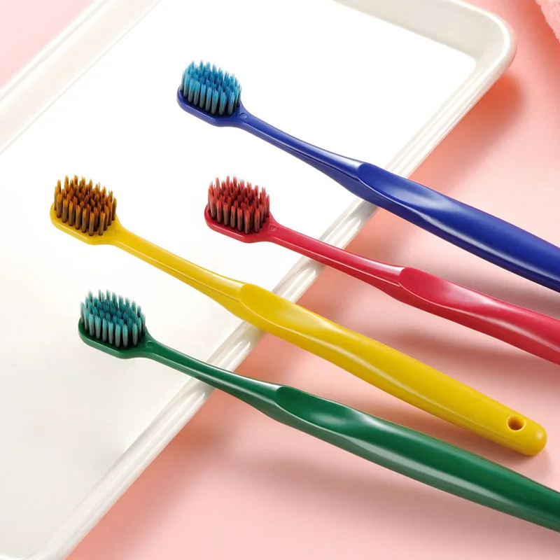 

Ultra Fine Cheap Toothbrush 2Pcs Super Soft Bristle Gradient Color Toothbrush Holder Deep Cleaning Brush For Oral Care Tools