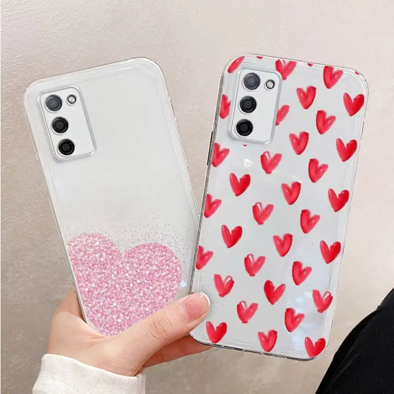 

love Phone Case For Xiaomi Mi 11 Ultra Lite 10 Redmi Note 9 8 7 9a K30S K40 Pro Transparent Coque