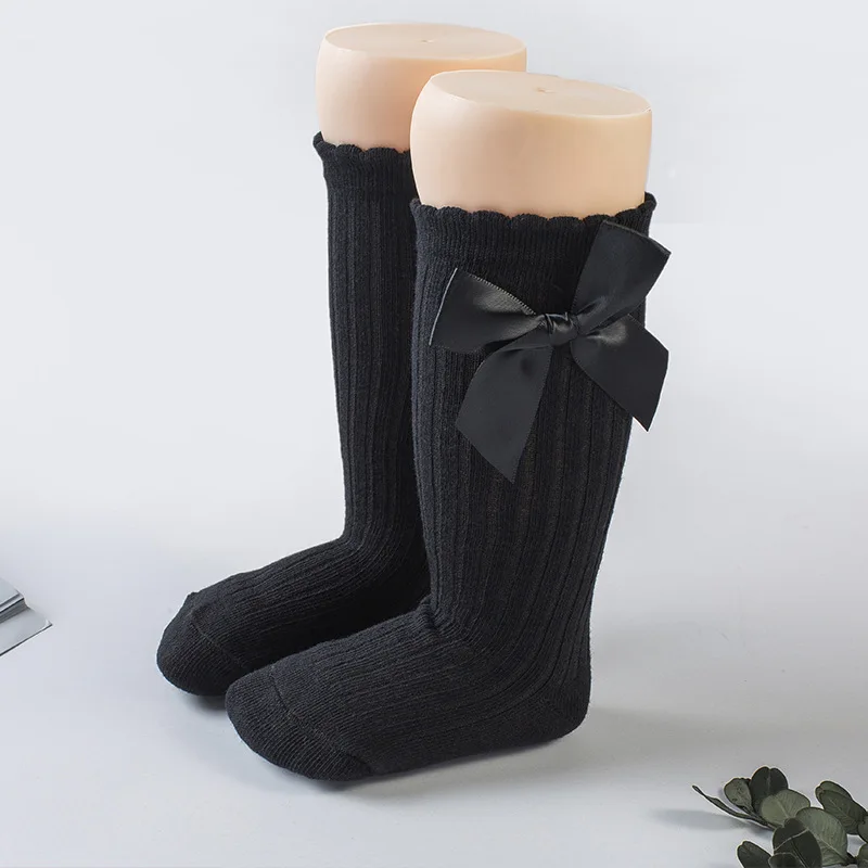 Носки детские хлопковые Нескользящие с большим бантом | Детская одежда и обувь