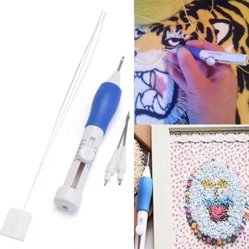 2020 New Fashion Hot Popular 6Pcs ABS Plastic DIY Magic Embroidery Pen Set 1.3mm 1.6mm 2.2mm Punch Needle | Дом и сад