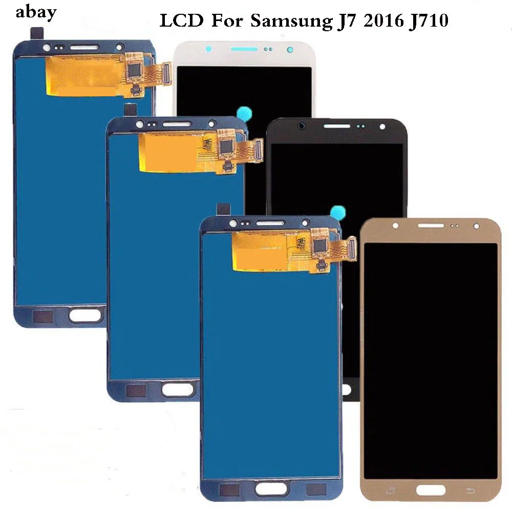 Новый ЖК дисплей 5 дюйма для SAMSUNG Galaxy J7 2016 с сенсорным экраном J710 J710F сменная