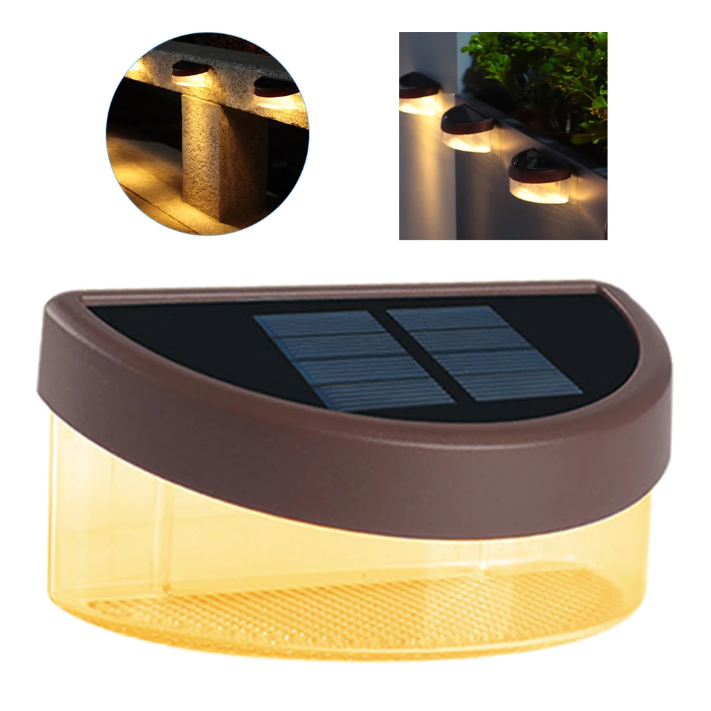 

Solar Deck Lights, Step Lights Outdoor Waterproof 6 Led Solar Fence Lamp for Steps, Fence, Deck, Railing, Stairs