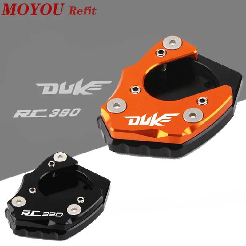 

For DUKE125 DUKE200 DUKE390 RC390 DUKE 125 200 390 RC 390 CNC Kickstand Foot Side Stand Extension Pad Support Plate Enlarge