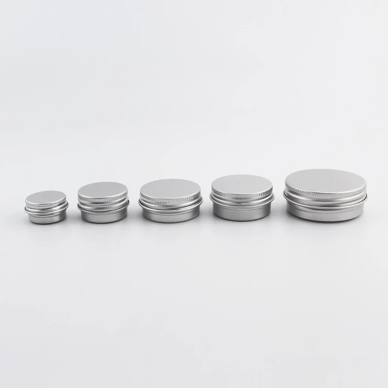 100pcs 5g 10g 12g 15g Empty Aluminum Container With Screw Cap Travel Size Balm Metal Cosmetics Skin Care Cream Bottle Jar Pot | Красота и