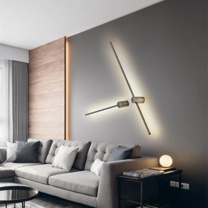 Современный светодиодный минималистский настенный светильник для гостиной ТВ