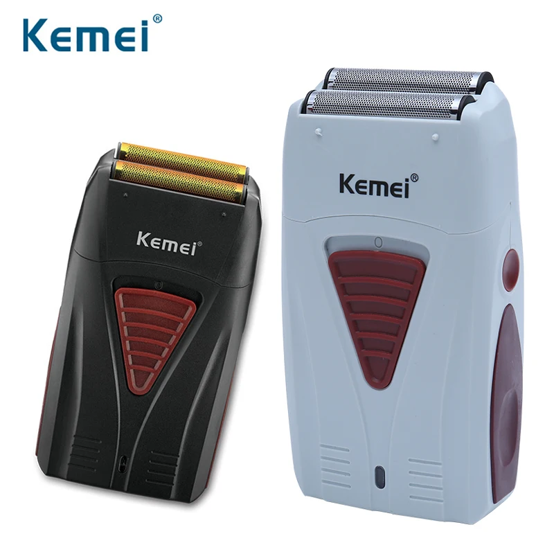 

Kemei 3382 Barber Finish Electric Shaver for Men USB Cordless Rechargeable Beard Razor Reciprocating Foil Mesh Shaving Machine