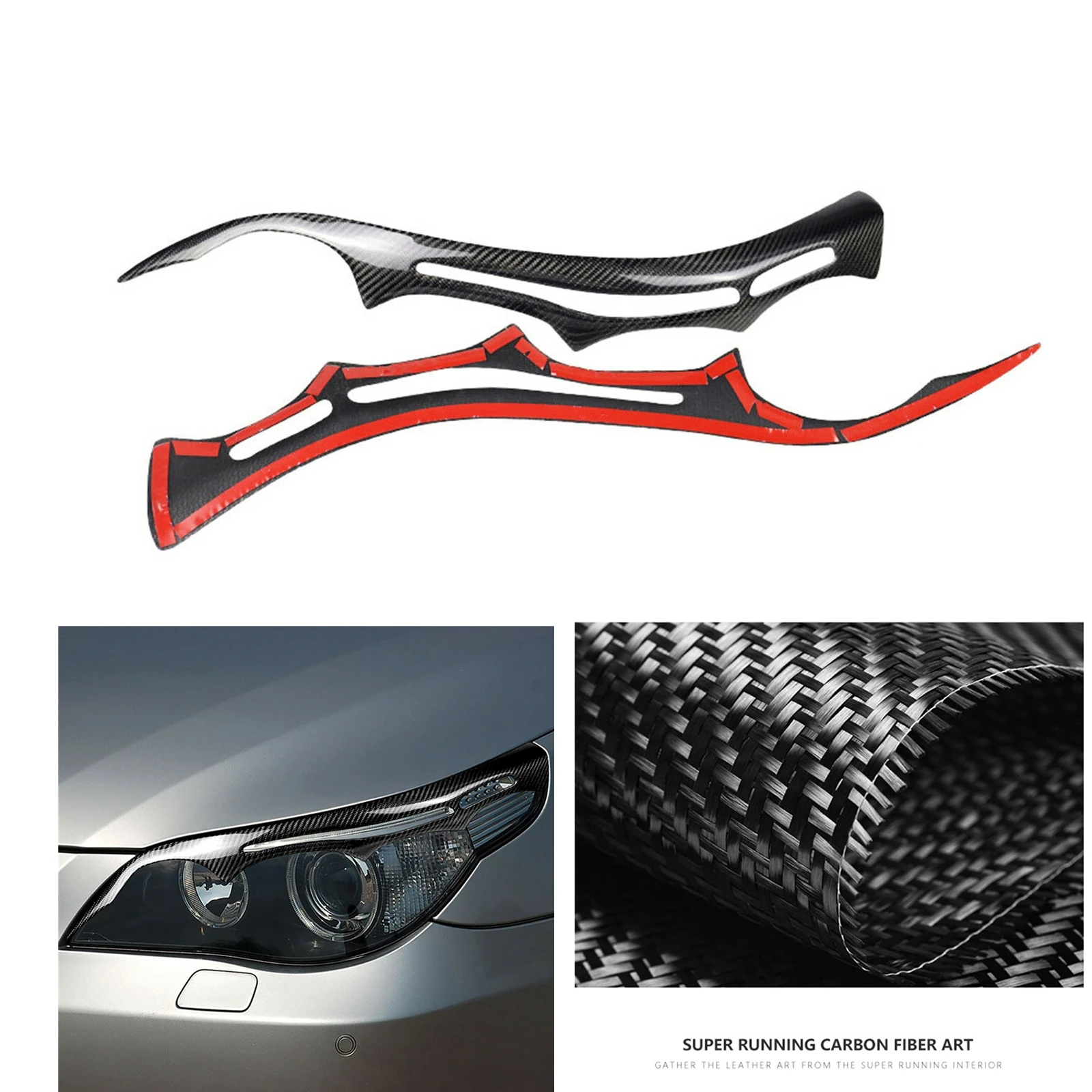 

Передняя фара для BMW 5 серии E60 2004-2010, отделка, углеродное волокно