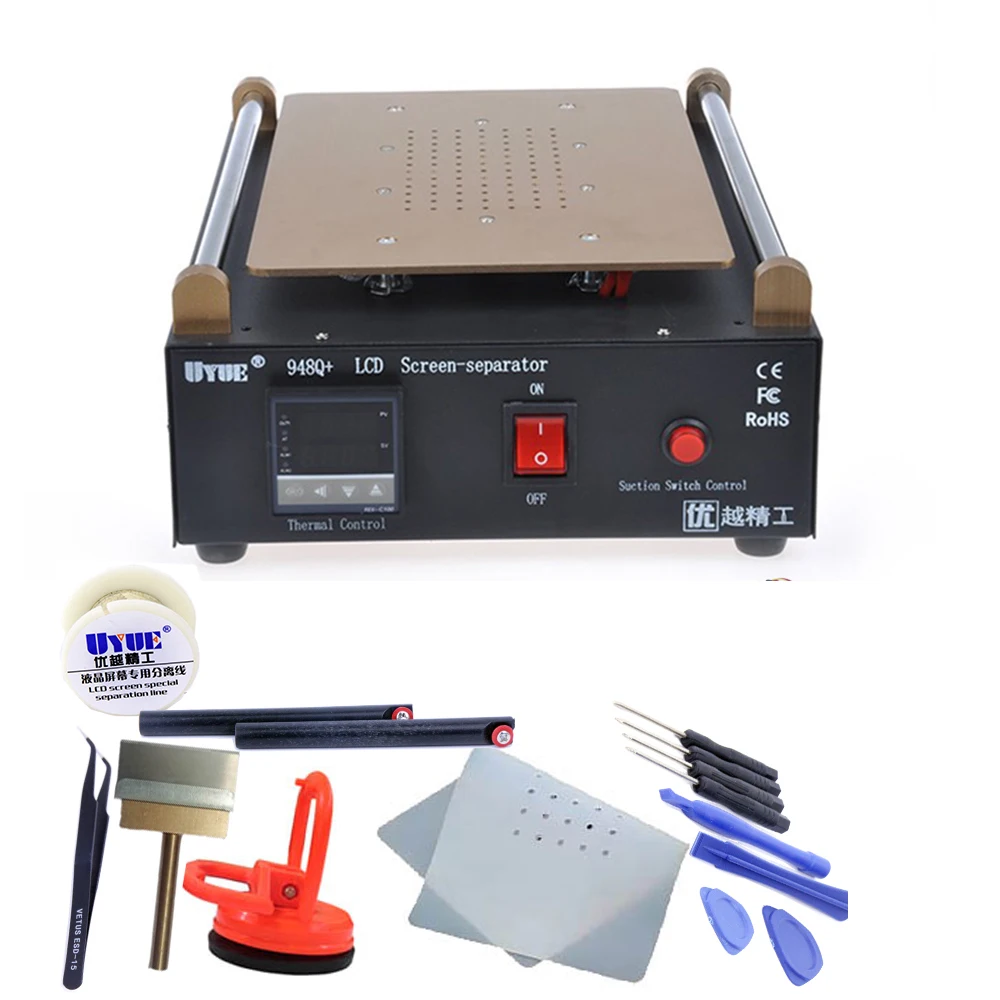 Восстановленный стеклянный сенсорный экран Uyue 948Q + Встроенный вакуумный насос