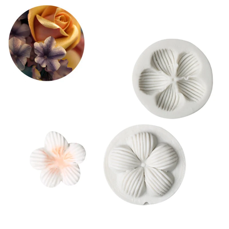 Силиконовая форма для цветов сливы помадки инструменты украшения тортов предмет
