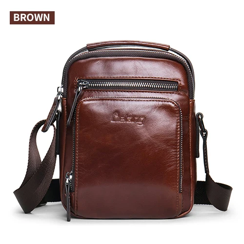 8181 Brown Мужская сумка через плечо натуральная кожа сумка через плечо мужская сумка через плечо коричневая сумка через плечо винтажная воловья дорожная мужская сумка - Цвет: 8181 Brown