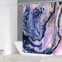purple green marble pattern shower curtain colorful stripes waterproof bathroom curtain background wall cloth big size 180x200cm