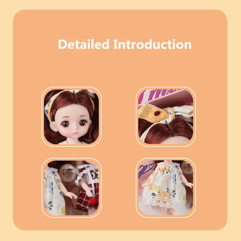 Шарнирная кукла с 13 подвижными суставами 6 шт./комплект 16 см модная Милая