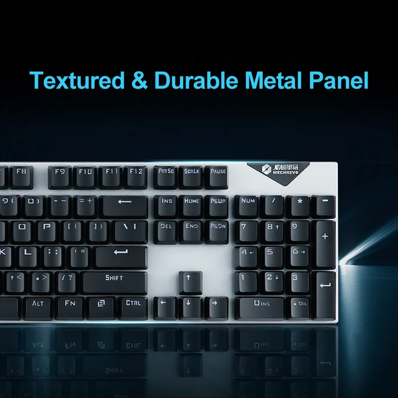 

MECHREVO Z2 E-Sports Mechanical Keyboard 104 Keys Gaming Keyboard Blue Switch Anti-Ghosting Metal Panel Custom Light Wired USB