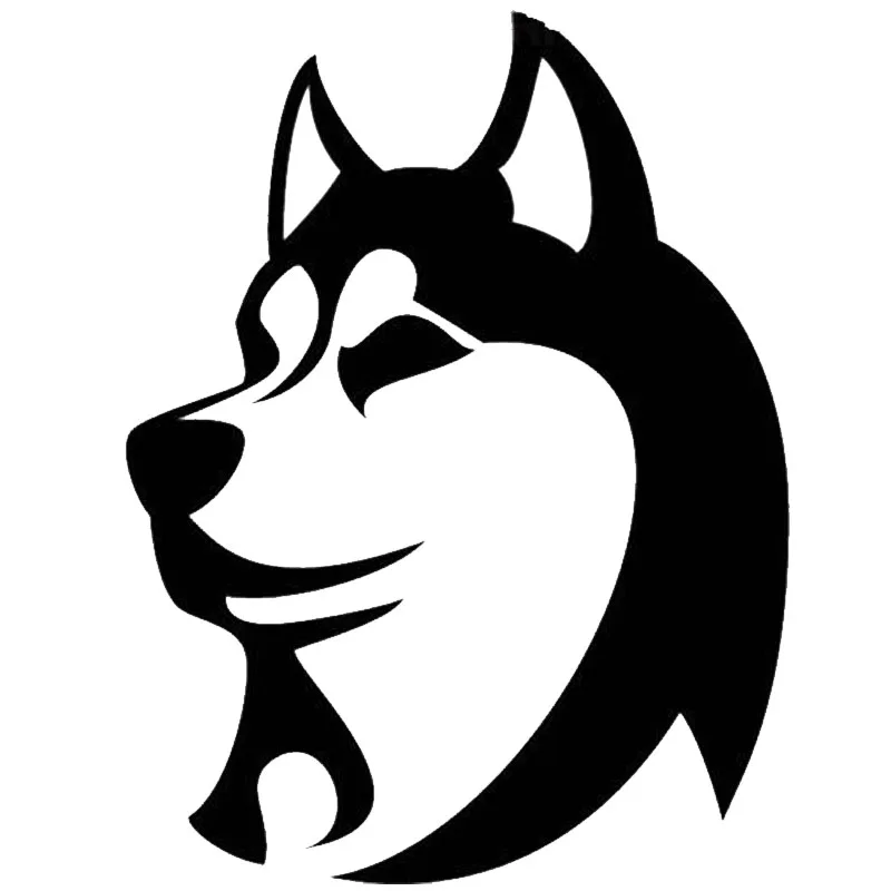 

Car Sticker Silly Cute Husky Dog's Head Creative Decal Car Styling Accessories Black/silver 9.7* 12.7cm