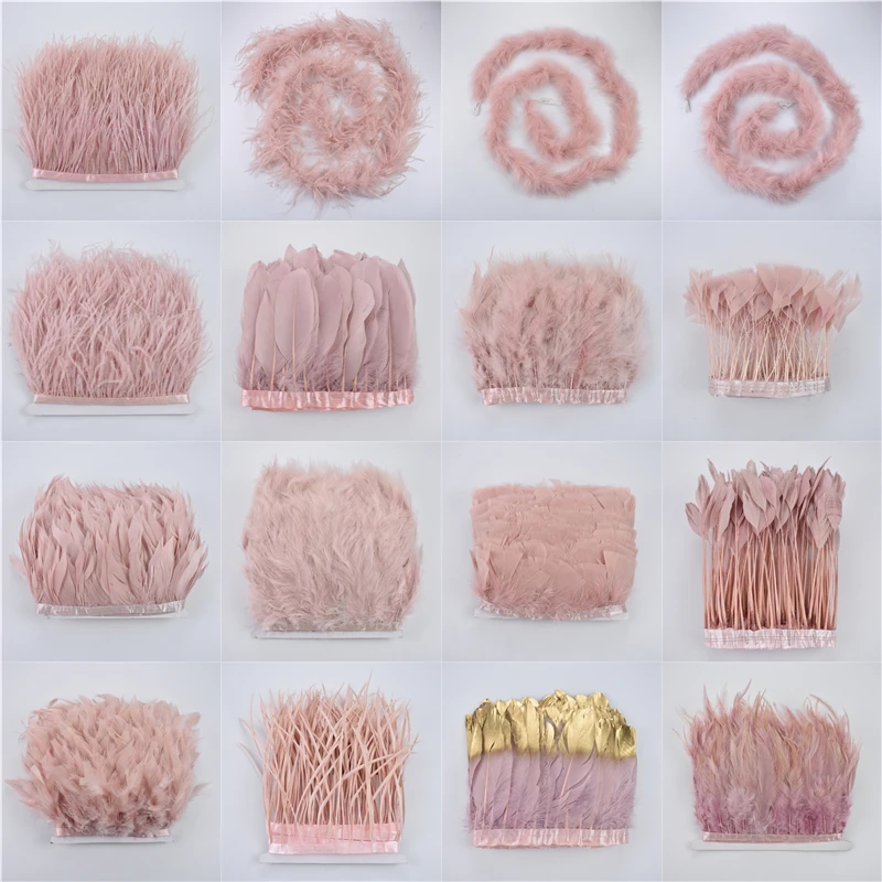 2 метра пушистые перья фазана декоративная лента боа страусиное перо бахрома