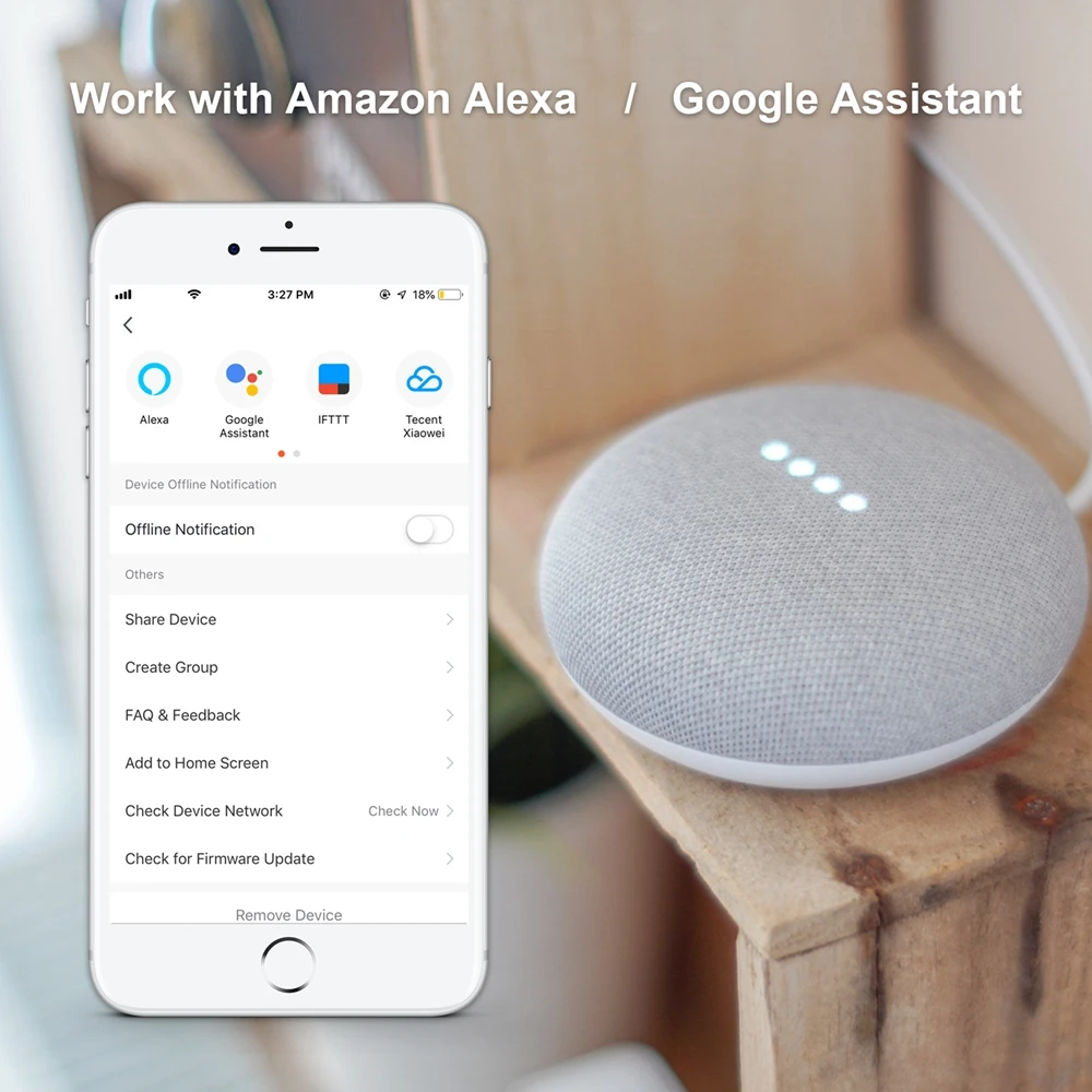 WiFi смарт Мощность полосы Стабилизатор напряжения 4 штепсельная вилка