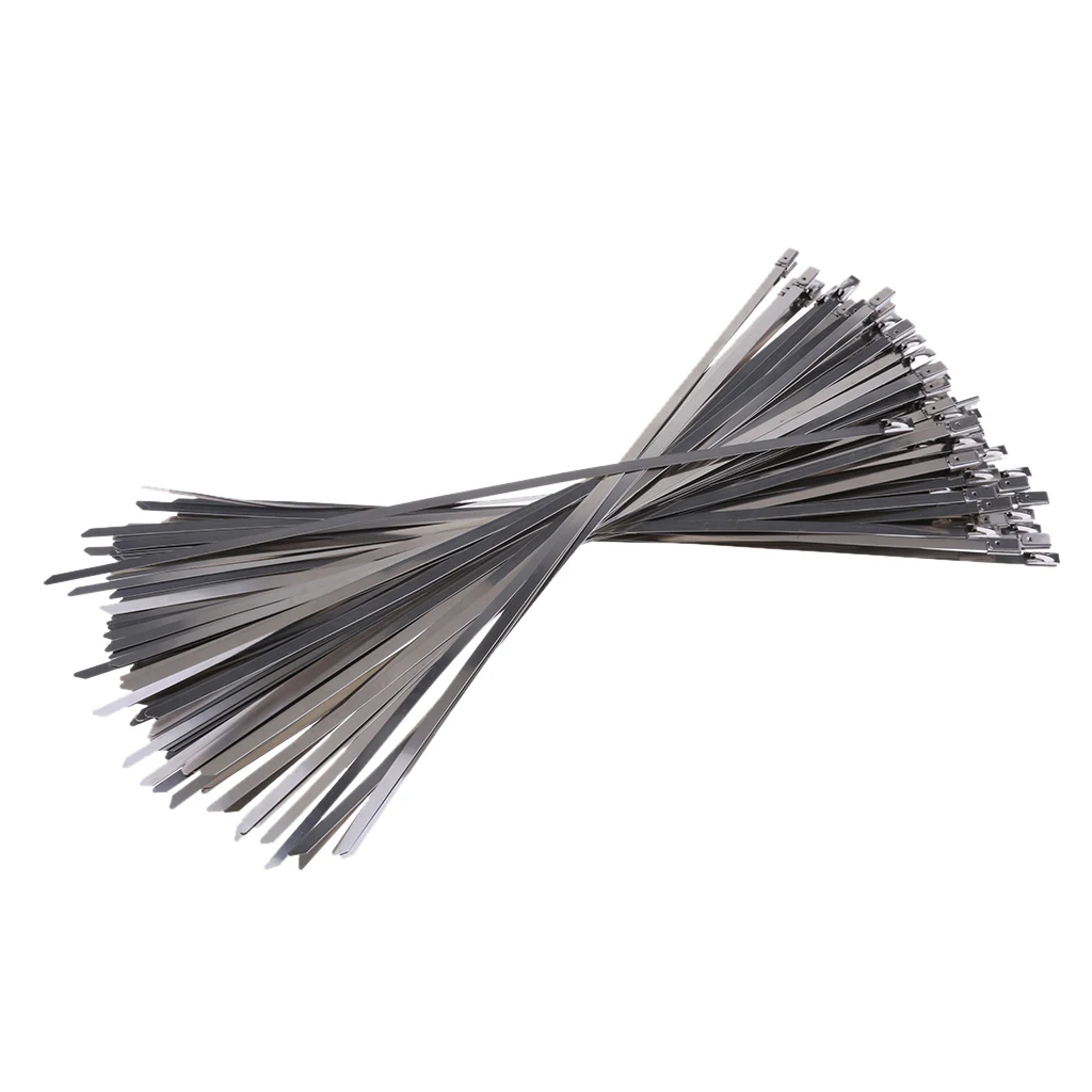 MagiDeal нержавеющая сталь кабельные стяжки на молнии для мотоцикла выхлопа