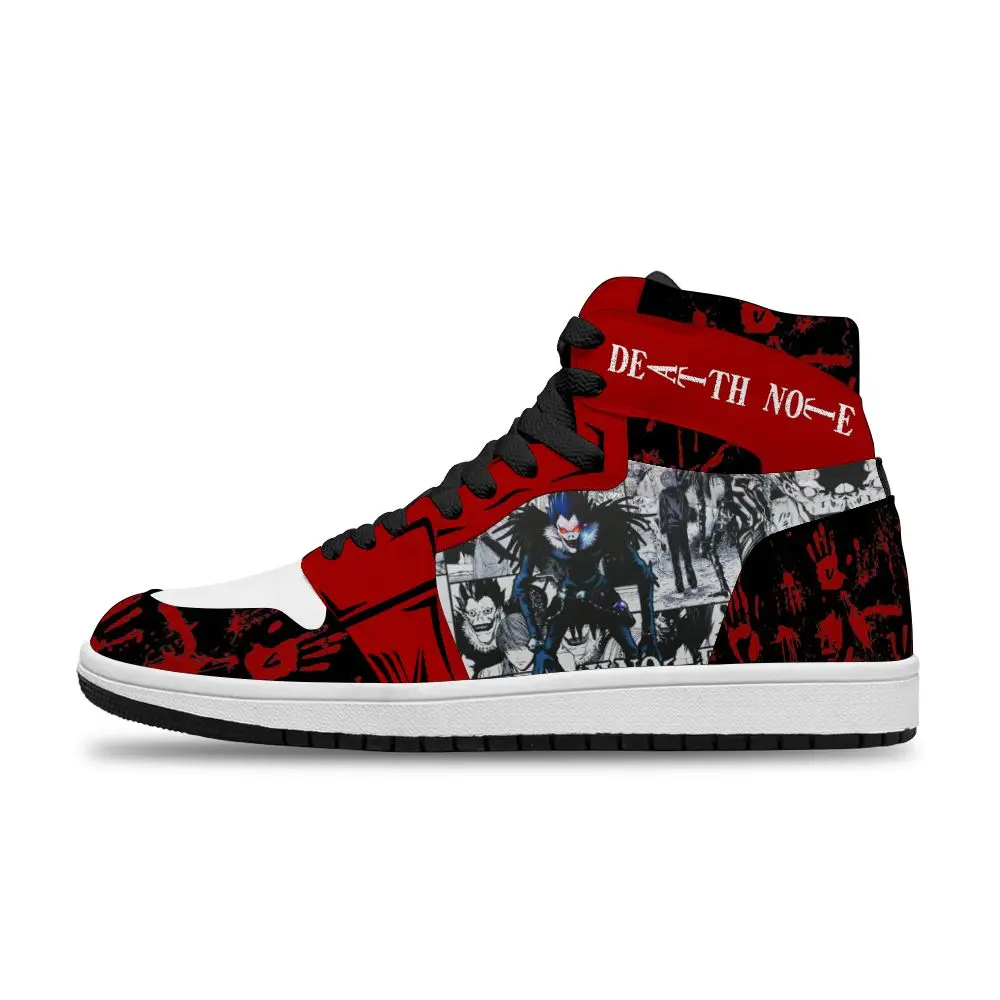 

2021 Japanese Hot Anime Death Note Diy Breathable Running Non-Slip Basketball Shoes For Men's Unisex Fashion Sneakers