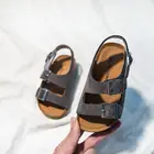 SKHEK Детские 2020 новые стильные летние детские туфли для мальчиков и девочек Нескользящие Детские сандалии с пробковой подошвой Серые Синие хаки