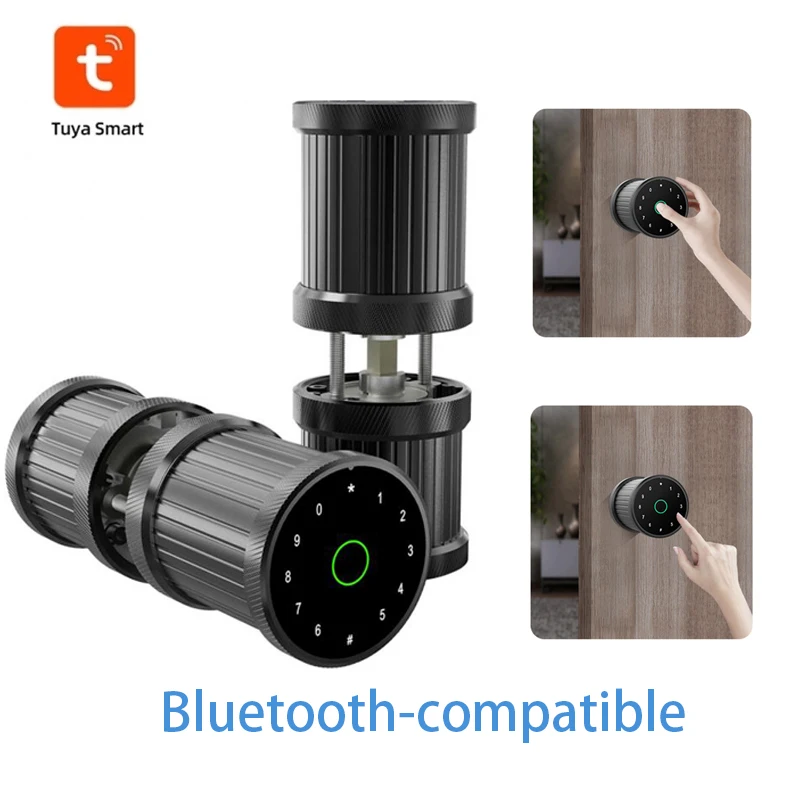 

Electronic Lock Tuya App Bluetooth-compatible Spherical Indoor Fingerprint Electronic Code Lock Keyless Entry One Click To Open