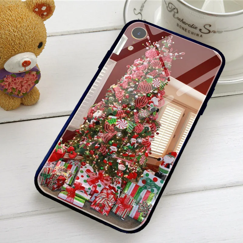 Забавные украшения для рождественской елки iphone 5 5S SE 2020 X XR XS 11 Pro Max 8 6 6S 7 Plus чехлы из