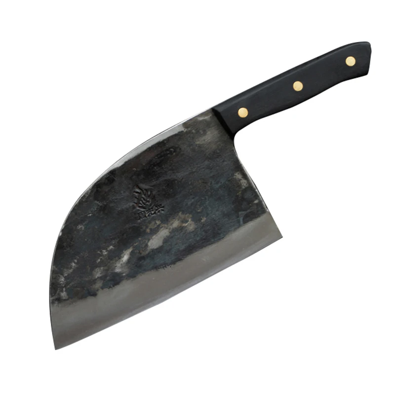 Кухонный нож ручной ковки из высокоуглеродистой стали с круглой головкой